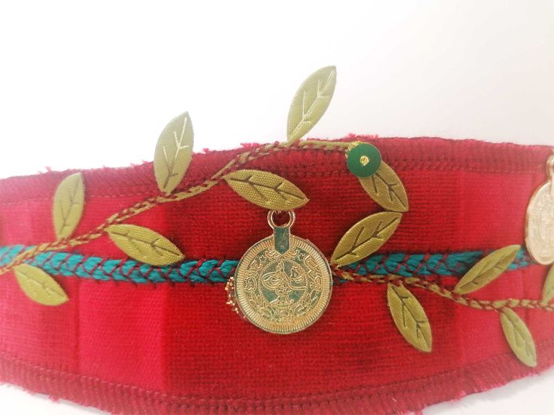 Bandeau – Rouge et or velour