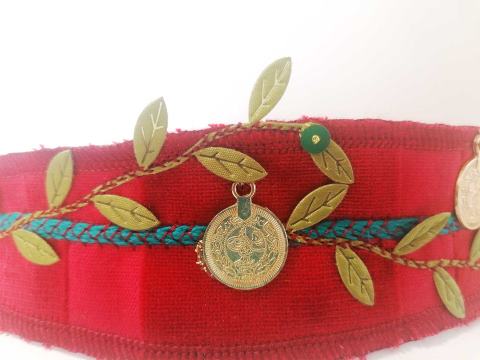 Bandeau – Rouge et or velour