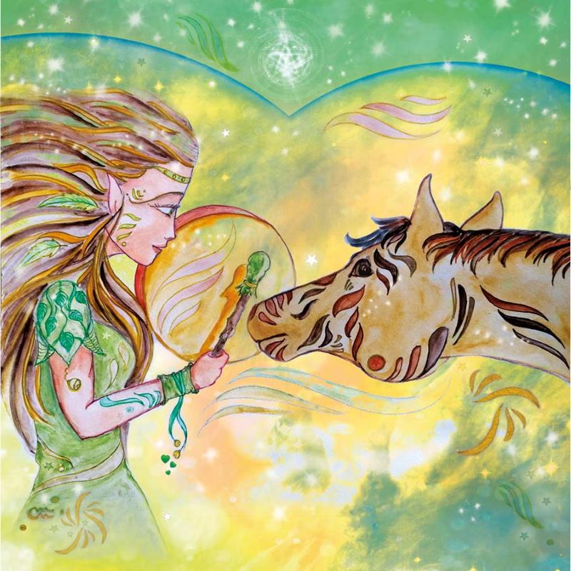 Carte postale – Cheval Chamane