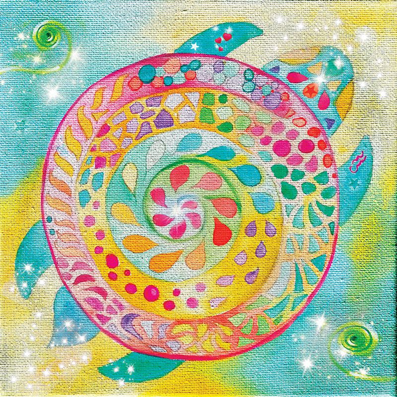 Carte postale – La tortue arc-en-ciel