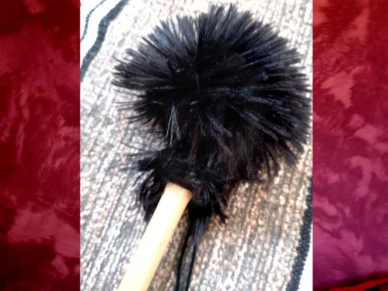Mailloche du fou sacré, pour peau épaisse – noire