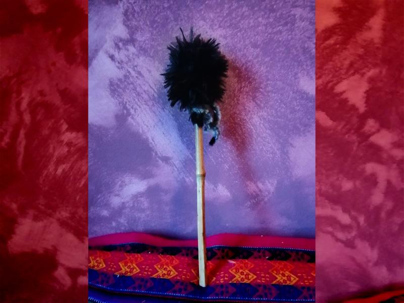 Mailloche du fou sacré, pour peau fine- noire