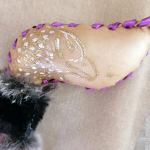 Hochet flamme aigle blanc