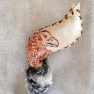 Hochet flamme aigle brun