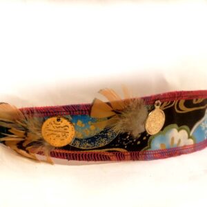 Bandeau - japon bleu et plume - 5