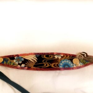 Bandeau - japon bleu et plume - 4